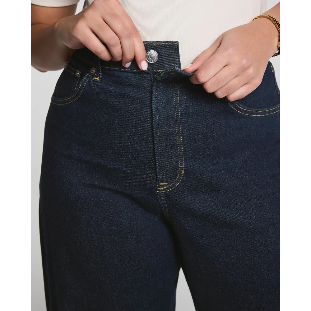 Spanx Cuffed Horseshoe Jeans in Marina Blue 3X High Rise Casual Wardrobe Basics - Picture 4 of 14